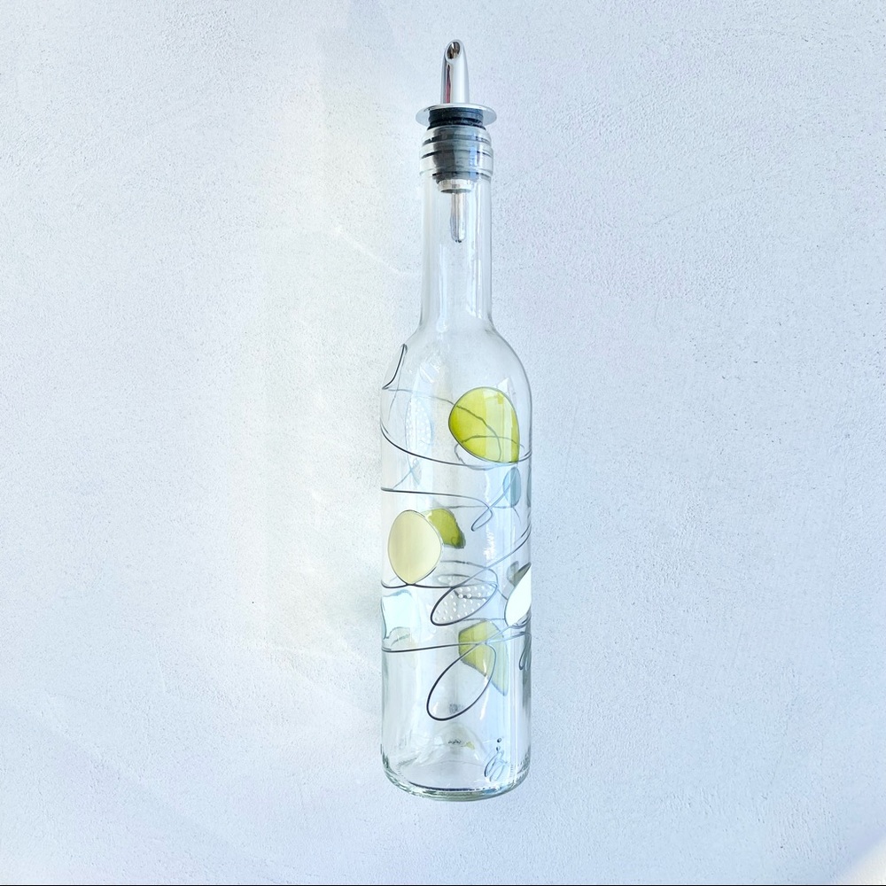 New handmade painted glass enamel oil bottle kitchen dining